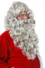 La longue barbe de Père Noël avec sa perruque (40 cm) – de couleur grise