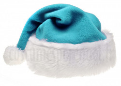 Le bonnet de Père Noël turquoise